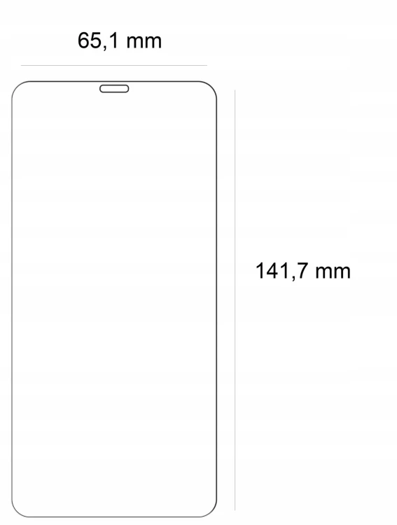 wymiary szkła iphone 11/xr