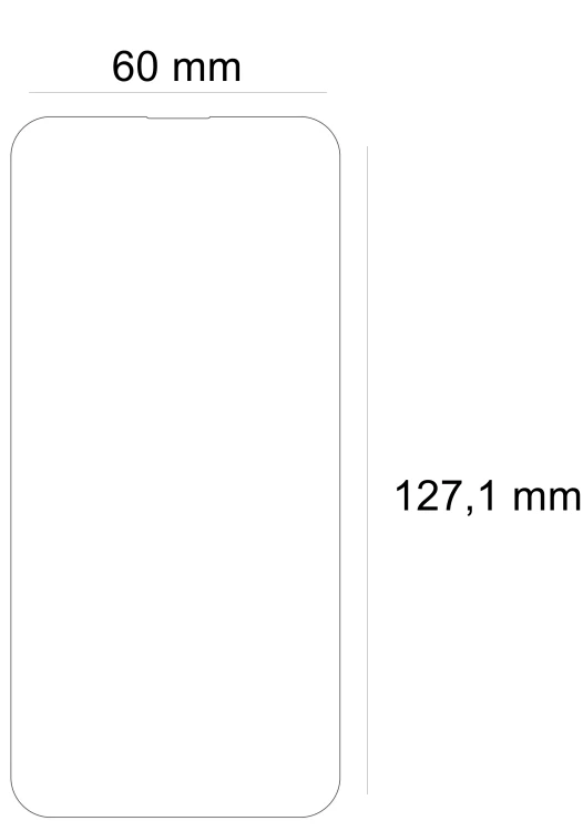 wymiary szkła iphone 13 mini