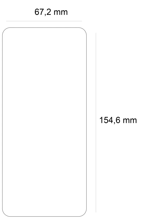 wymiary szkla motorola moto g54 / g54 5g