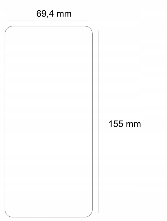 wymiary szkla xiaomi redmi note 9