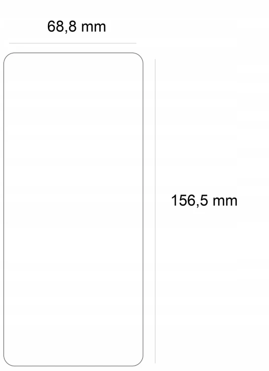 wymiary szkla xiaomi poco x3 / x3 pro