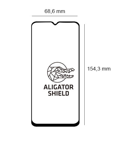 wymiary szkla 5d oppo a91